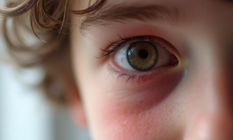 男子醒來突然出現眼珠腫脹影像像牽絲的荔枝肉，眼睛過敏發炎的警示信號